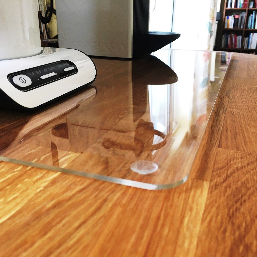 Rectangle Table Runners / Protectors in Clear Gloss Finish Acrylic Bespoke Sizes