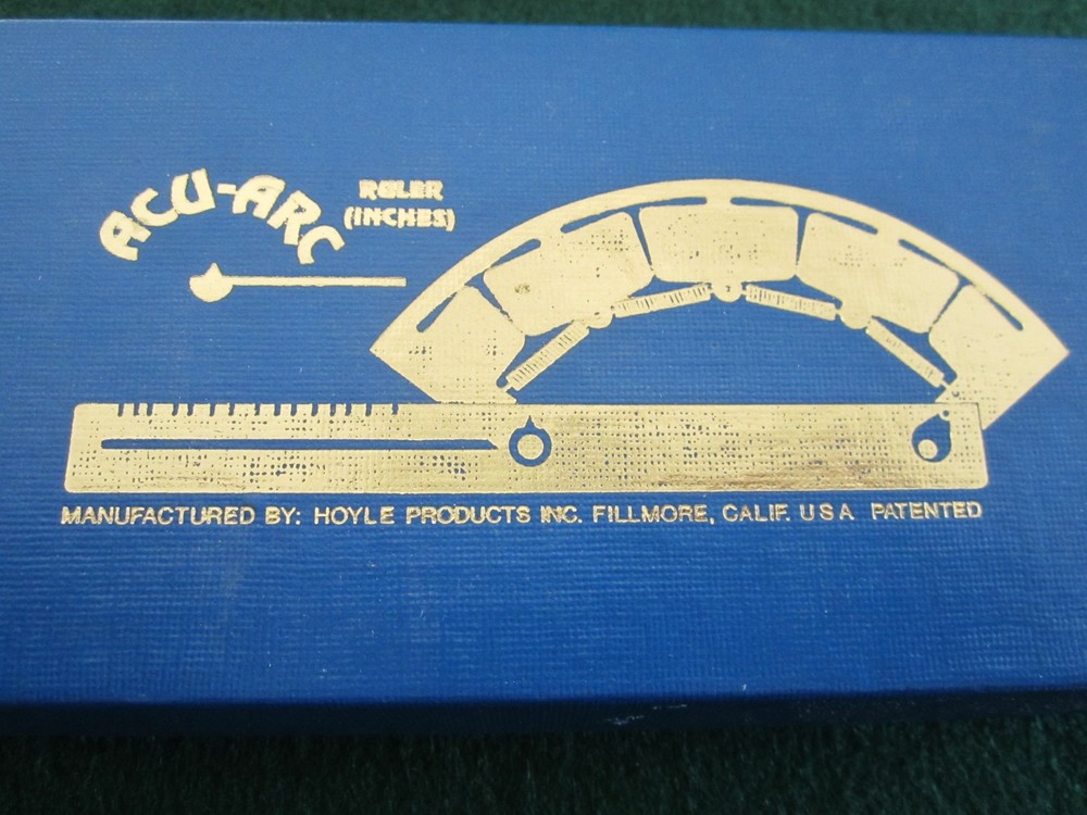 VTG ACU-ARC ADJUSTABLE RADIUS RULER DRAFTING TOOL ORIG BOX & INSTRUCTIONS HOYLE