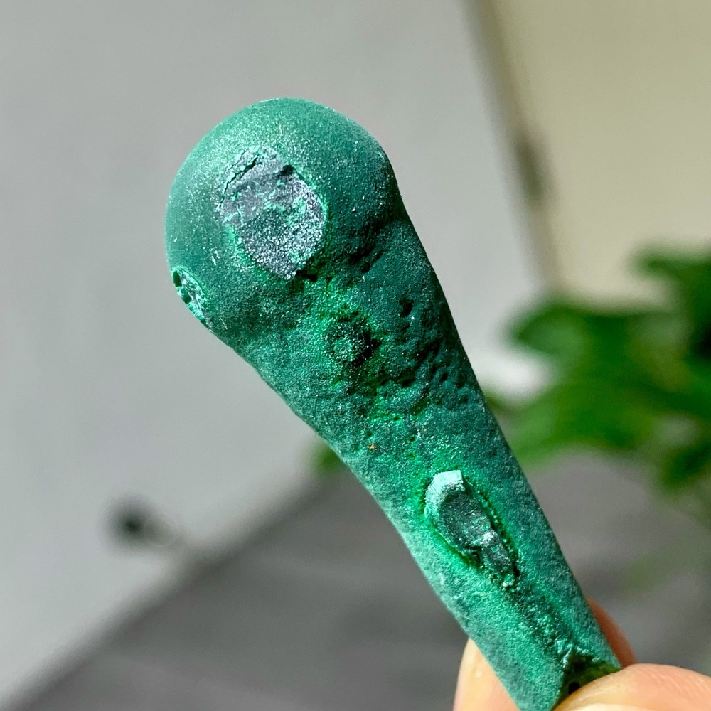 16G Natural Columnar Malachite transparent cluster rough mineral sample