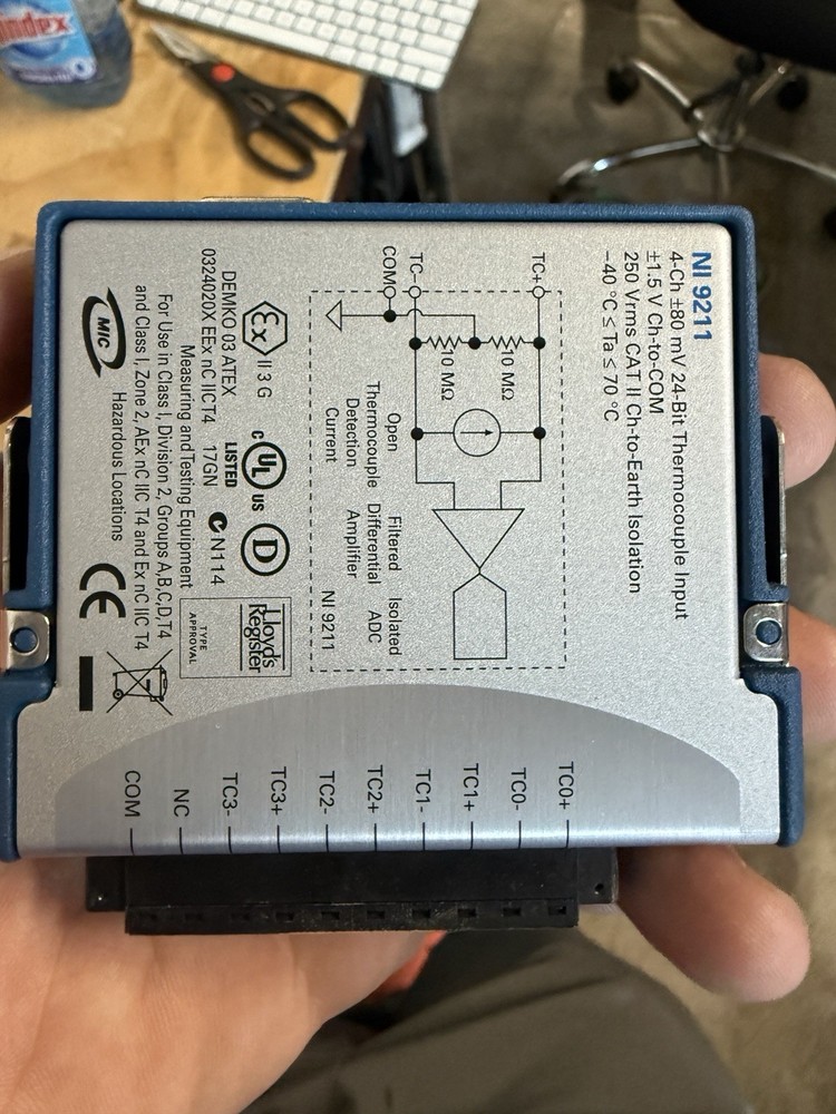 National Instruments cDAQ-9191 with NI 9211 Module (used)
