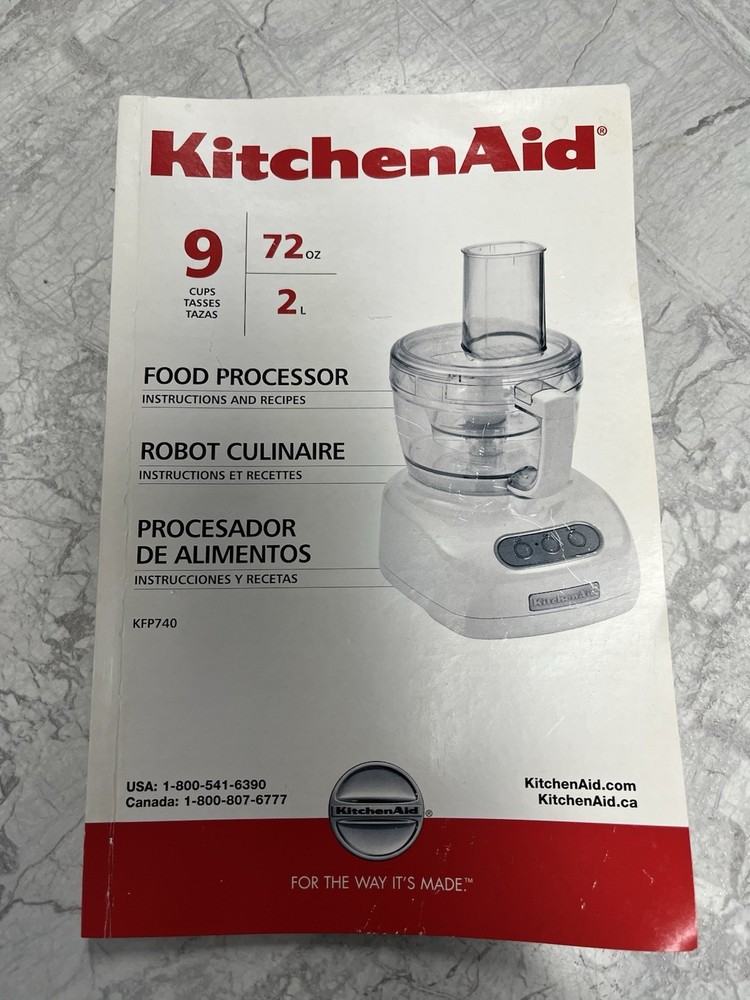 KitchenAid 7 Cup Food Processor Model KFP740WH1 Tested Works