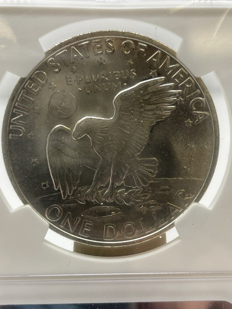 1971-S 40% Silver Eisenhower (Ike) Dollar NGC Gem UNC BLK-13