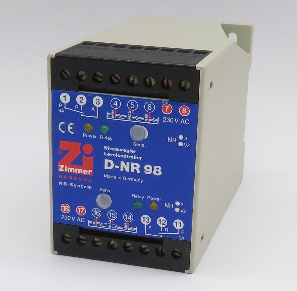 ZIMMER D-NR 98 Dual Level Controller Level Measurement Dual Level Controller 230V