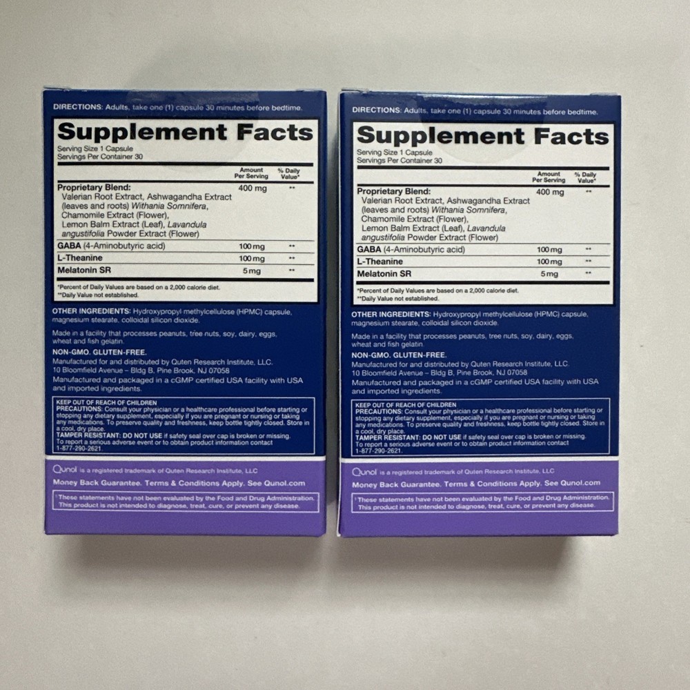 (2) Qunol Sleep Support Complex 5:1 Time Release Melatonin 30ct - 03/26