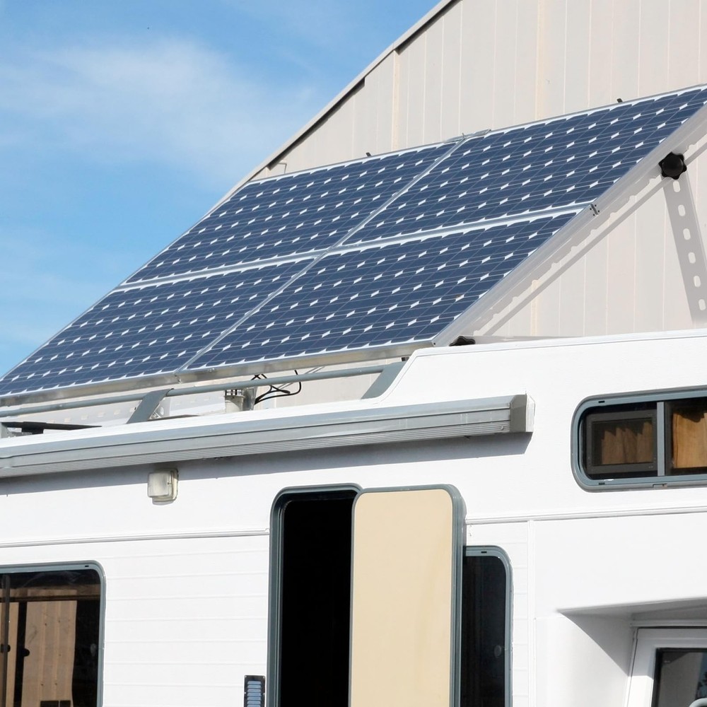 Solar Panel Mount, 16 in with Foldable Tilt Legs Adjustable Solar Panel Tilt ...