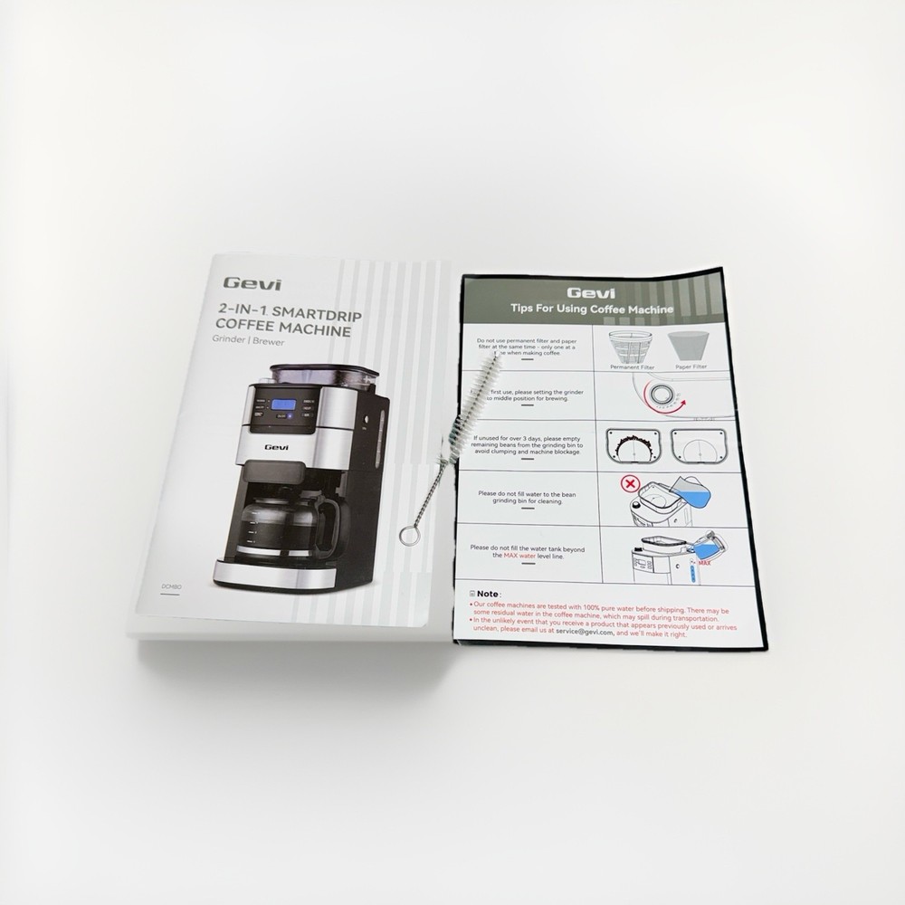 Gevi 2-in-1 Smart Drip Coffee Maker Grinder Brewer Programmable Open Box