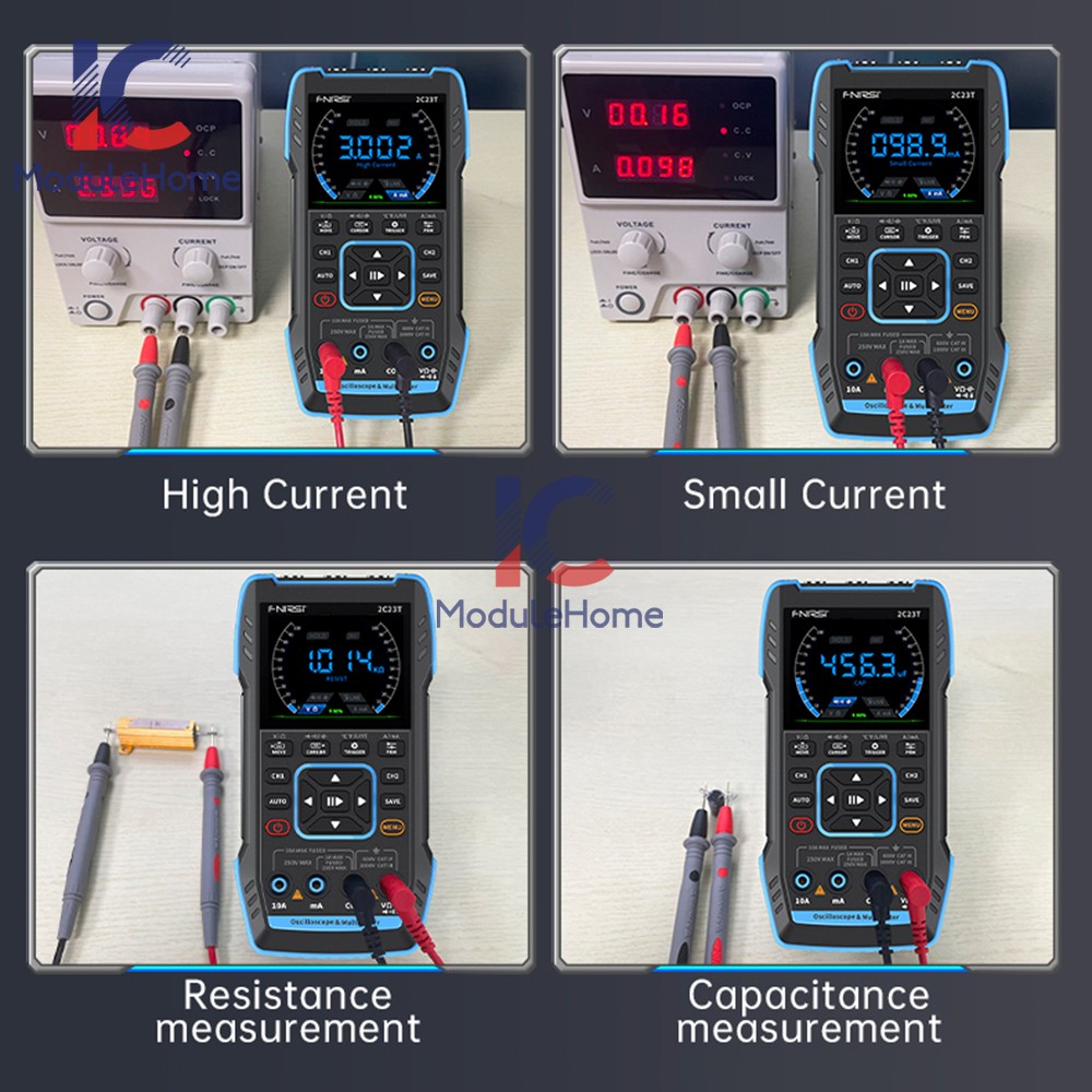 FNIRSI Handheld Digital Oscilloscope Multimeter Function Signal Generator 2C23T