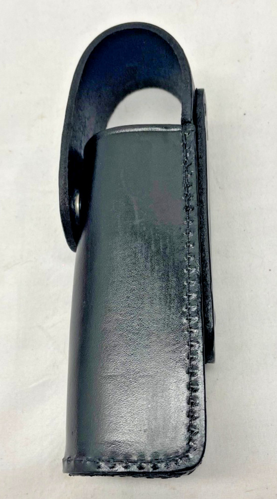Stallion Leather Gear Plain Black MC4-1Mace Spray Holder Silver Snap
