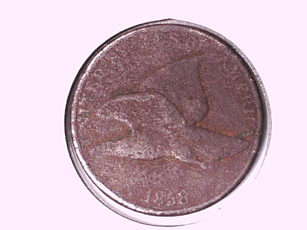 1858 Flying Eagle Cent Genuine Raw Ungraded 01289