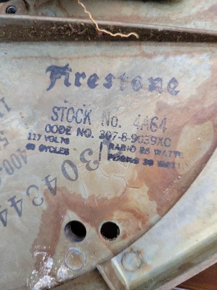 Firestone Radio Cabinet Tuning Knobs Door Pulls Vintage Metal Plastic