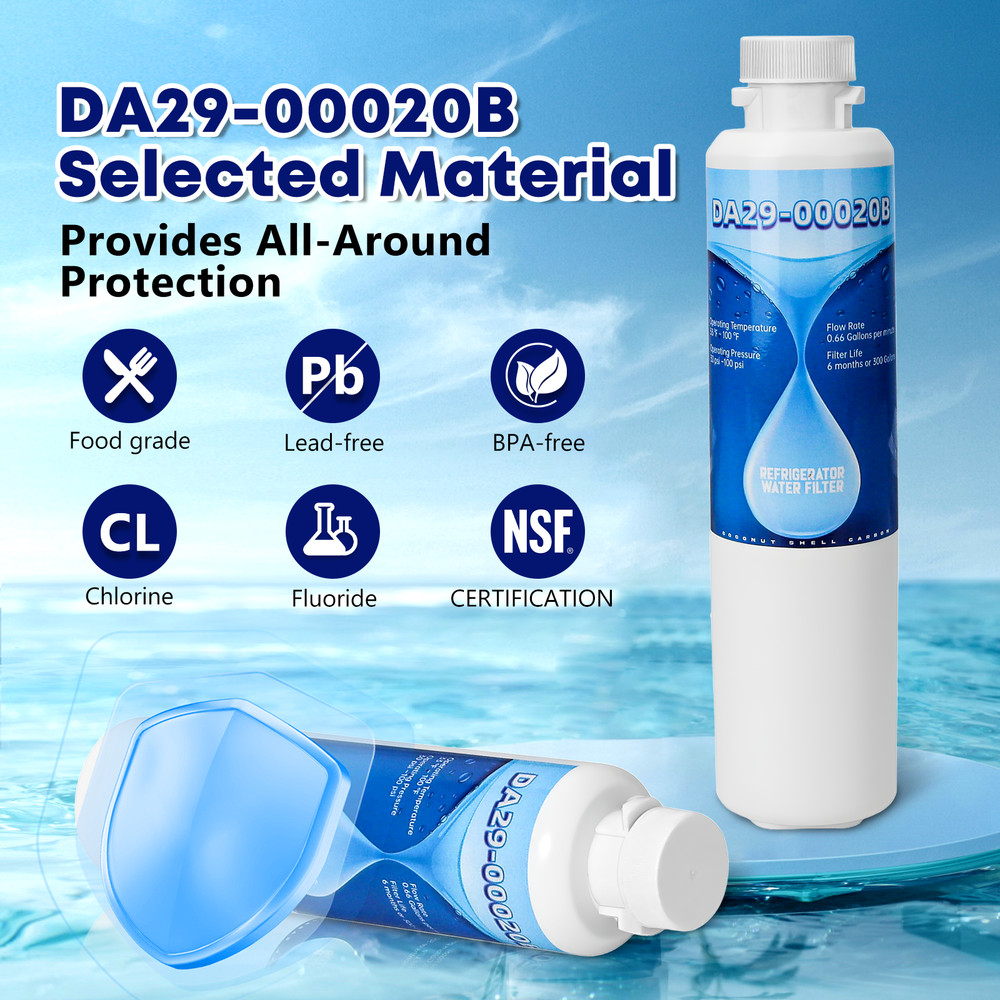 6 Pack DA29-00020B Refrigerator Water Filter, Replacement for Samsung