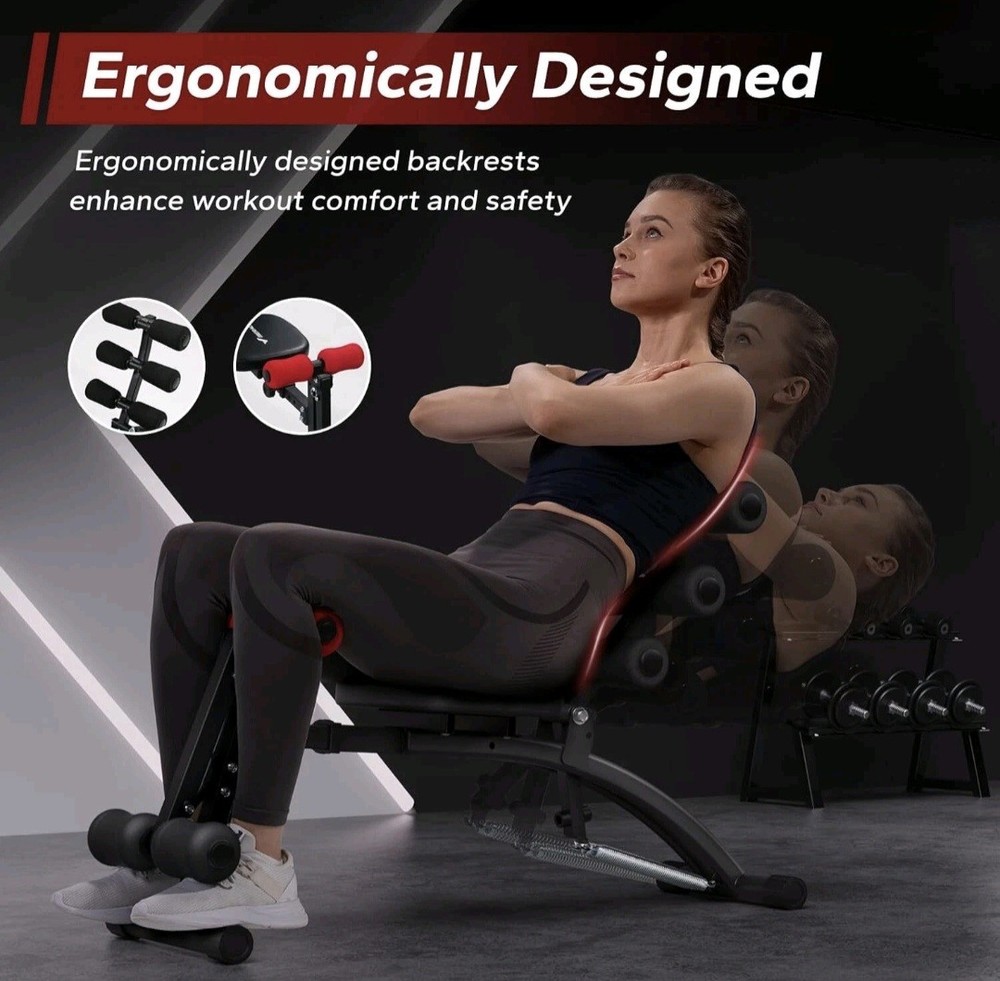 MERACH Multi-Functional Adjustable Ab Trainer Machine Workout Bench for Home Gym