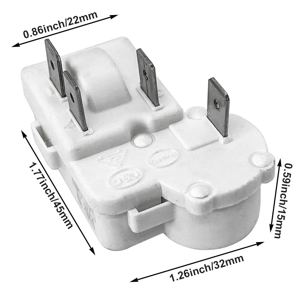 4Pin Refrigerator Compressor PTC Starter Relay Over Load Protector for...