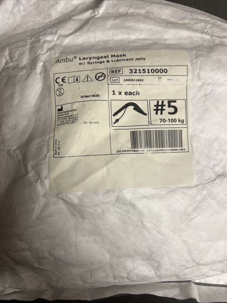 AMBU 321510000 LARYNGEAL Mask #5, Exp 2020