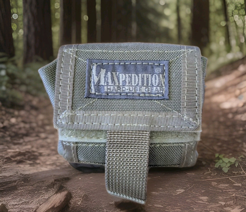 Maxpedition Rollypoly Folding Dump Pouch Green Never Used 8'x6"