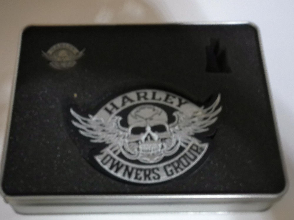 HOG Harley Owners Group Membership Welcome Kit Tin With Patch - Pin 2007