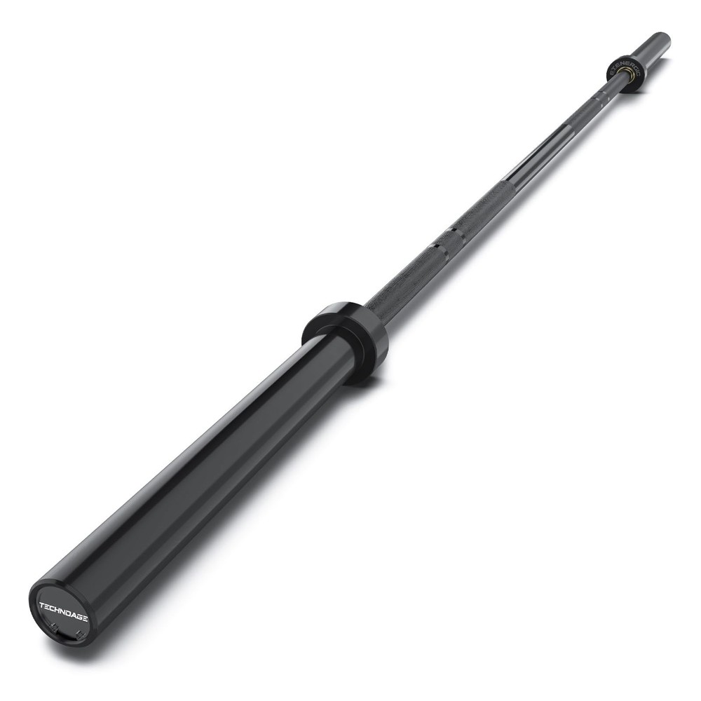 TECHNOAGE 7ft Olympic Barbell 700LB Capacity – Heavy-Duty Chrome Weight Ba