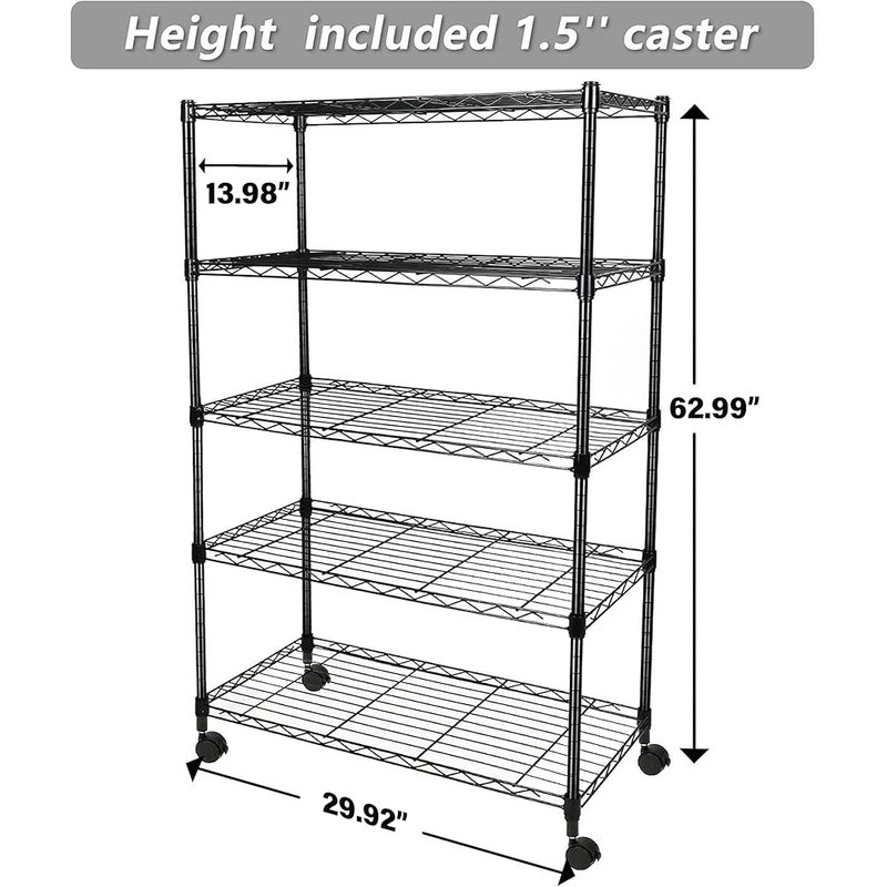 Heavy Duty Steel Shelving Unit Adjustable Storage Solution Tool-Free Assembly US