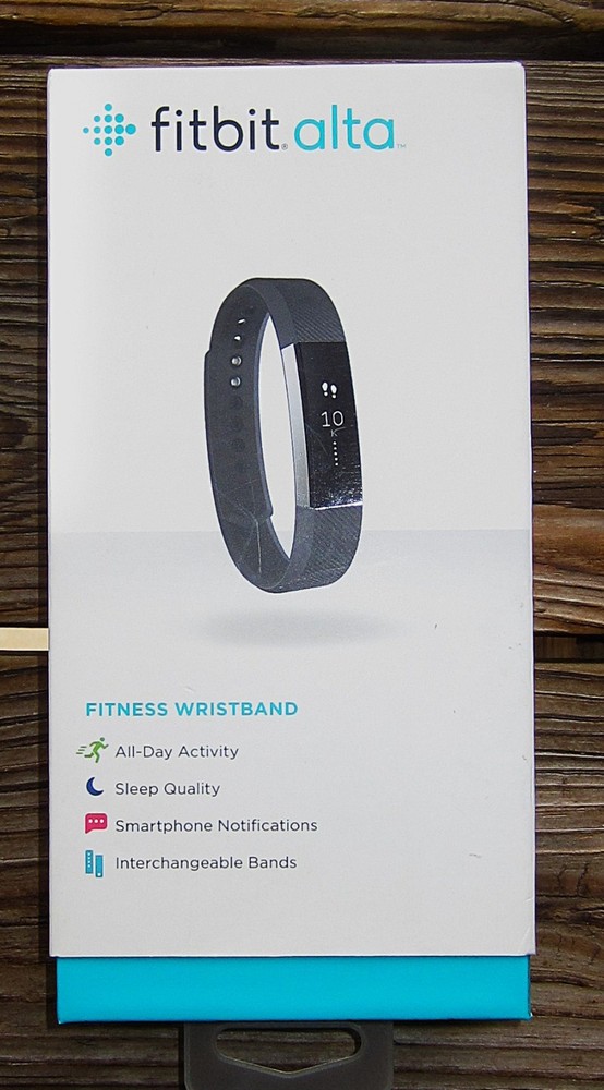 Fitbit Alta  Fitness Wristband Activity Tracker Black Medium open box