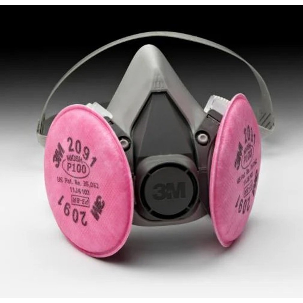 3M 6291 Half Facepiece Respirator Mask with Filter - Medium