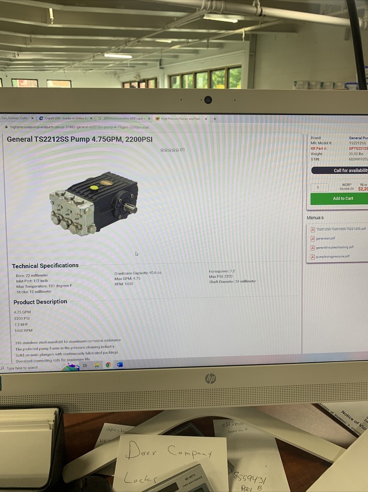 General pump TS2212SS Used