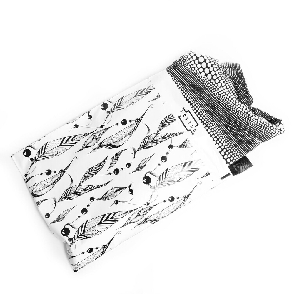 100 polymailers plastic envelopes boho print beads feathers printed mailers