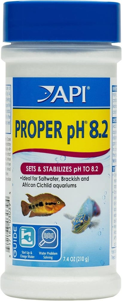 API PROPER pH 8.2 Freshwater Aquarium Water Stabilizer 7.4 oz, Transparent
