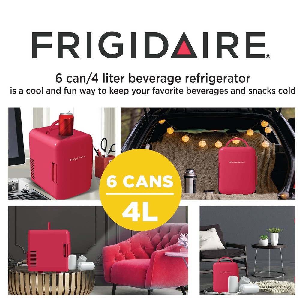 Frigidaire Curtis Retro Mini Compact Beverage Refrigerator For Keeping Office