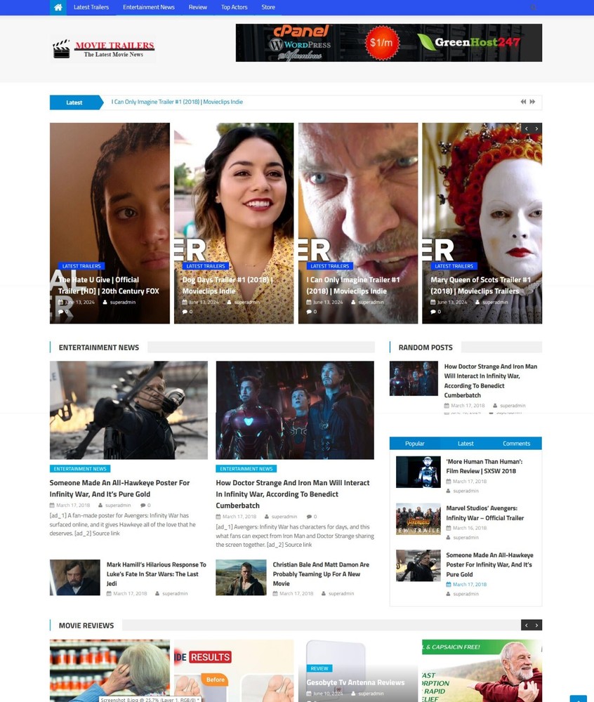 Fully Automated Movie Trailers Video Website - Wordpress