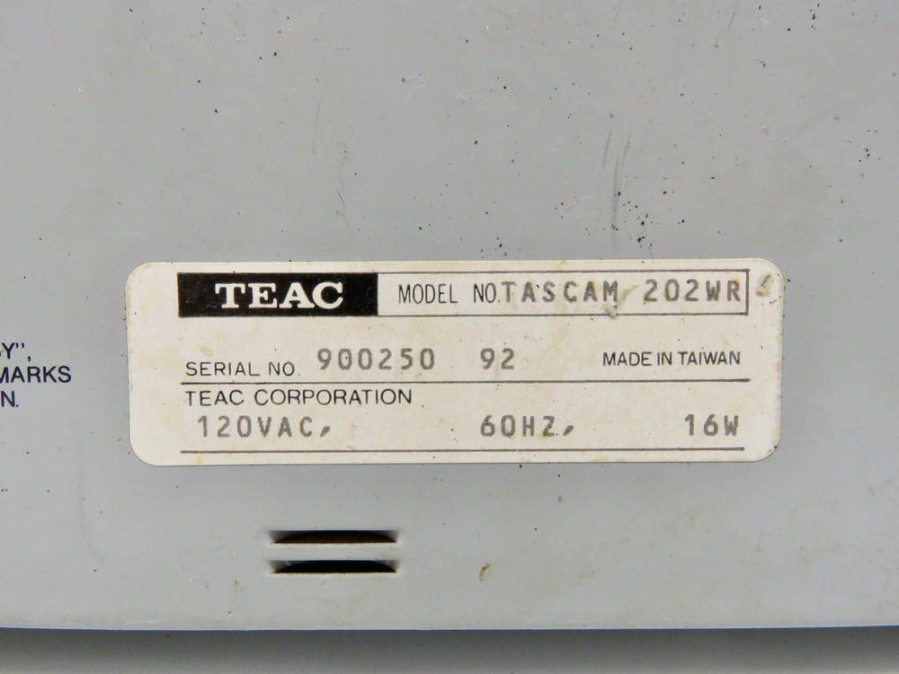 Dual Cassette Deck Tascam 202WR Tested