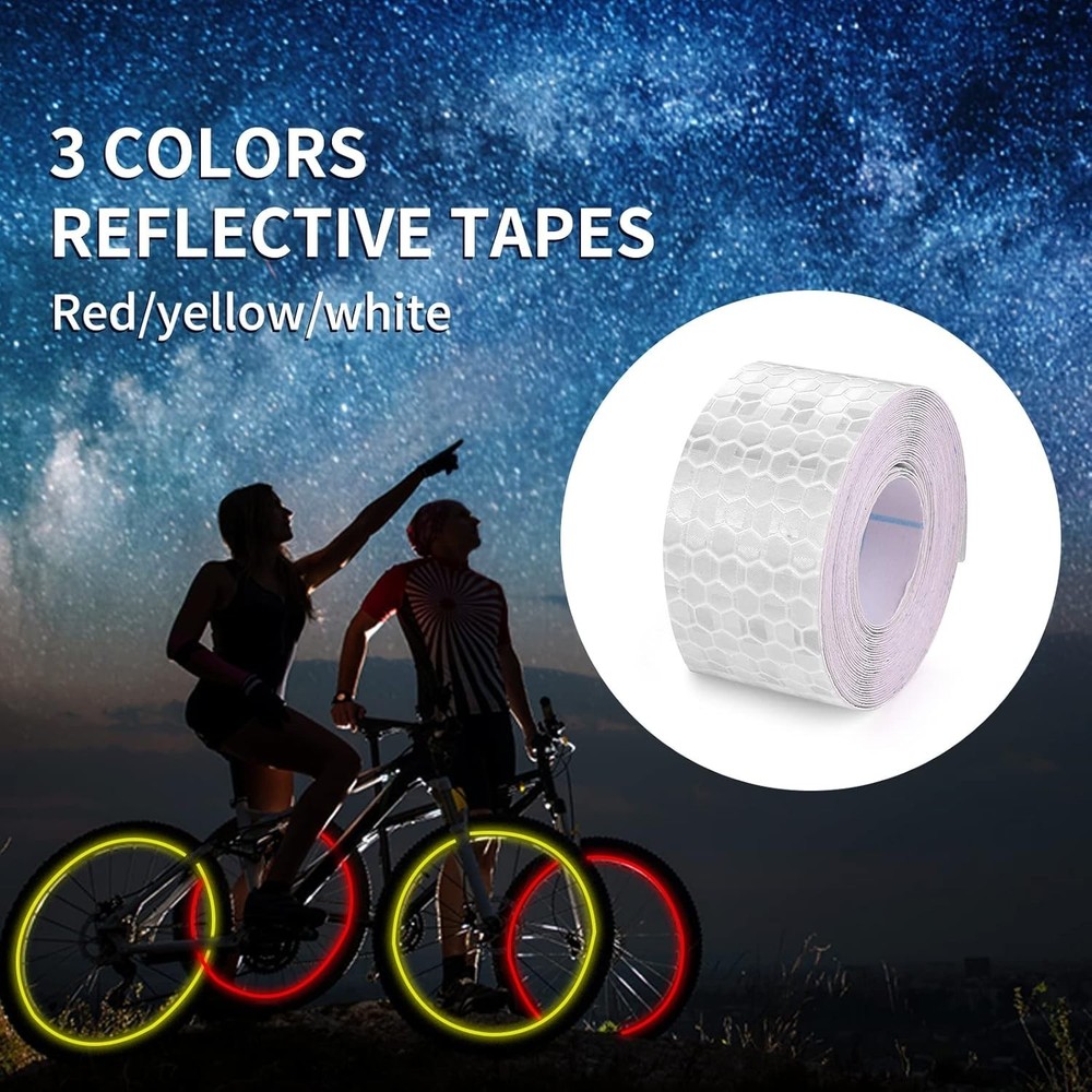Reflective Warning Tape Value Pack - 3 Rolls, Waterproof for All Outdoor Uses