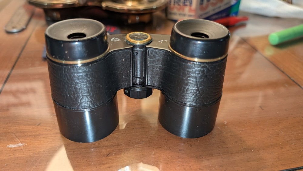 Black opera glasses. Black binoculars. Soviet opera. Binoculars. Leather case