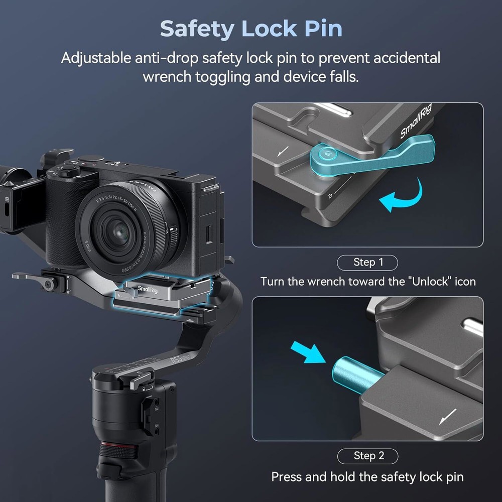 SmallRig Quick Release Mount Plate Kit for DJI RS 4 Stabilizers