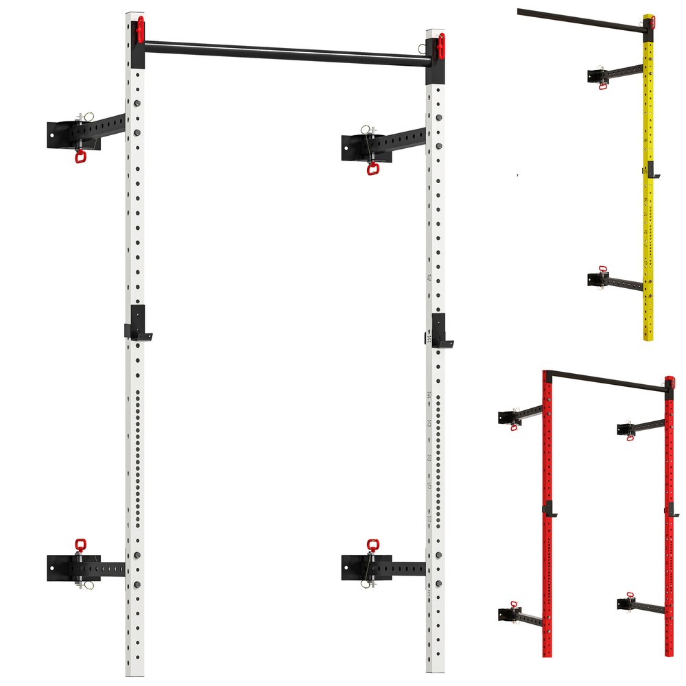 Folding Squat Rack with Pull Up Bar, 1000 Pounds Capacity