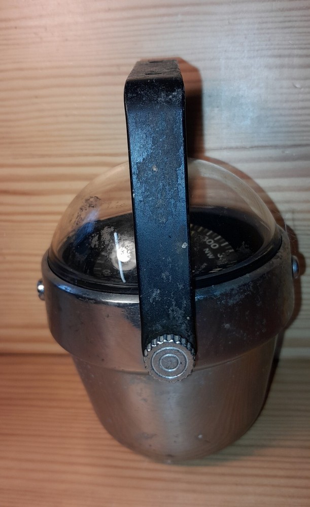 Vintage Boat Watercraft Chrome Compass