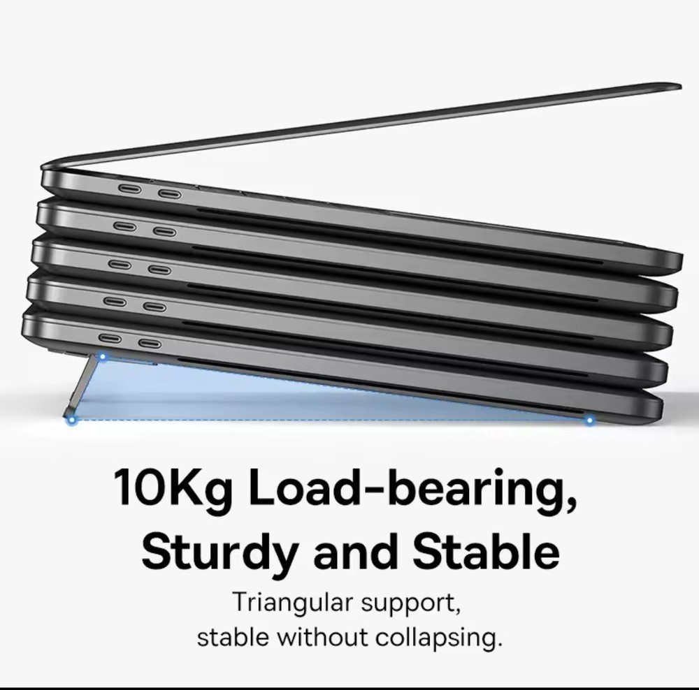 Baseus Foldable Stand Notebook Keyboard Supprt Kickstand Bracket Adjustable Gray