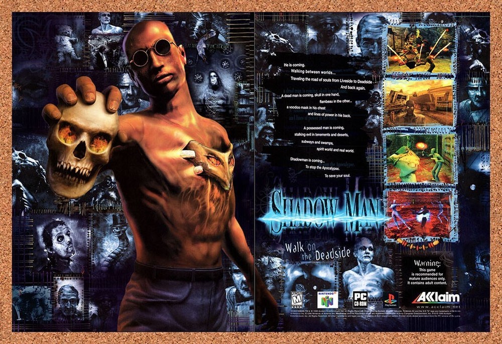 2000 Shadow Man N64 Original Advertisement / Retro Promo v2