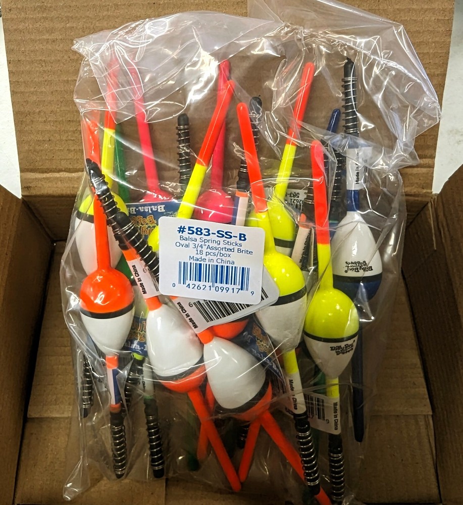 Betts Balsa Spring Sticks    Oval 3/4"    Assorted Brite    #583-SS-B    18pc