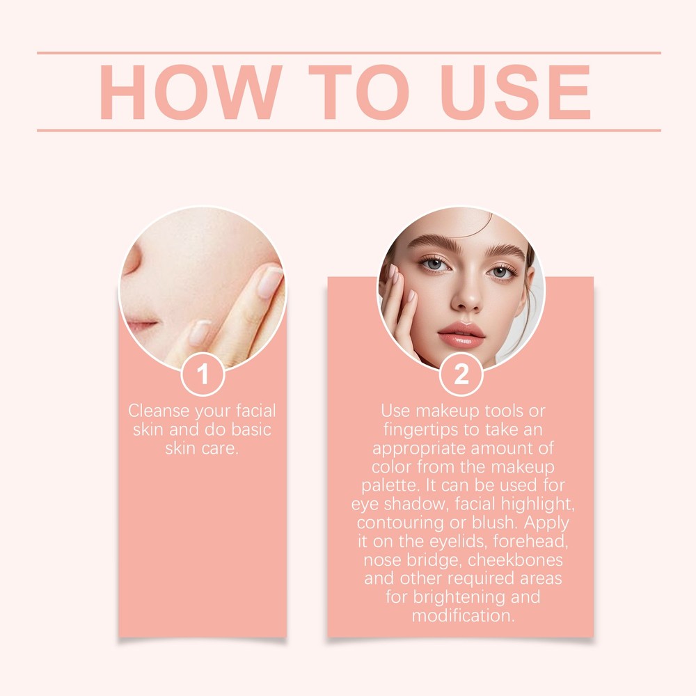 Multi Functional Makeup Pallet – Eyeshadow Contouring Blush Highlight Use 💄