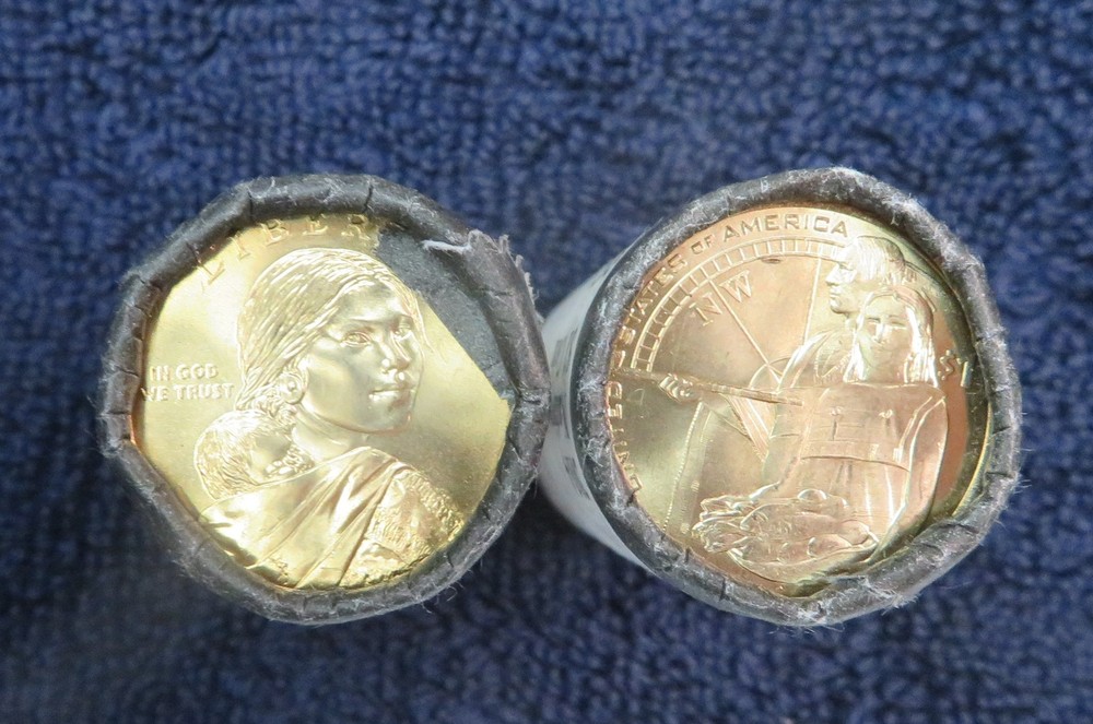 2 Mint Rolls 2014 Dollar Native American P/D