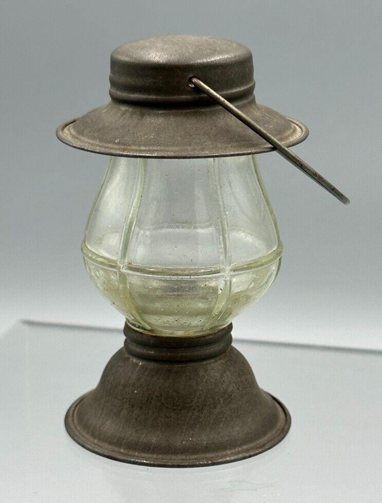 Antique LANTERN Figural VICTORY Glass Co CANDY CONTAINER E&A 443