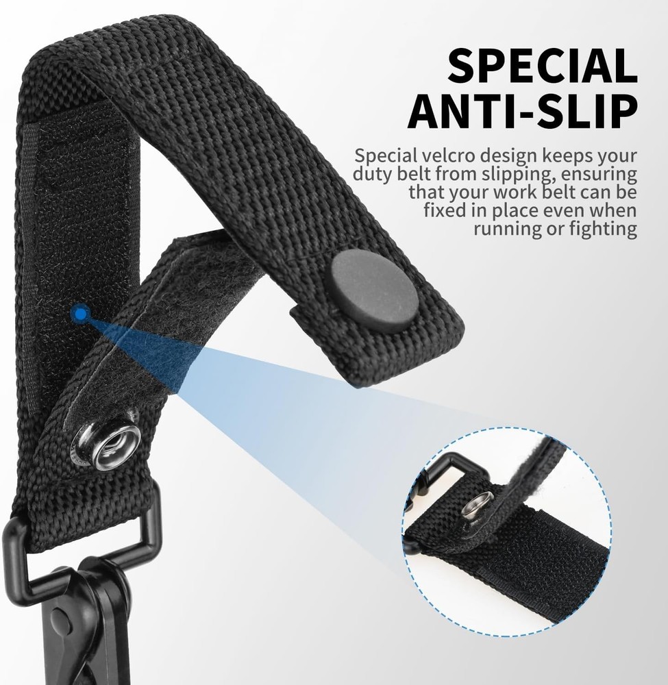 Ullnosoo Heavy-Duty Nylon Belt Keeper & Keychain Clip