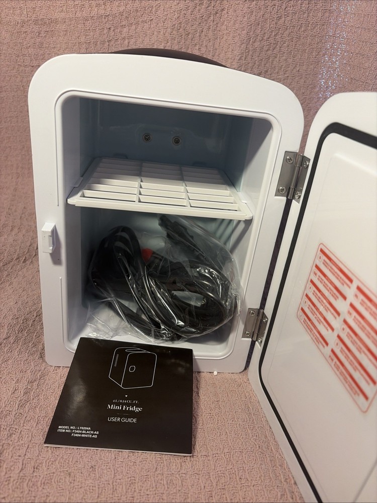 Mini Fridge Cooler, Portable With AC/DC, Black