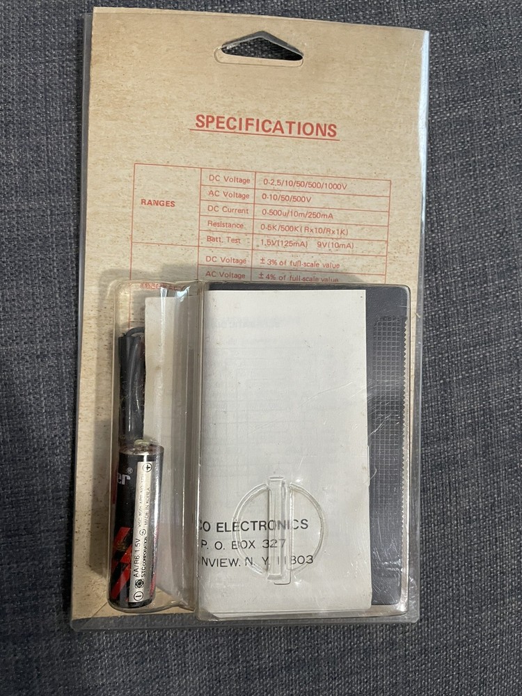 Vintage Analog Multitester Emco Electronics Model BL-2000 Ohm/V DC AC