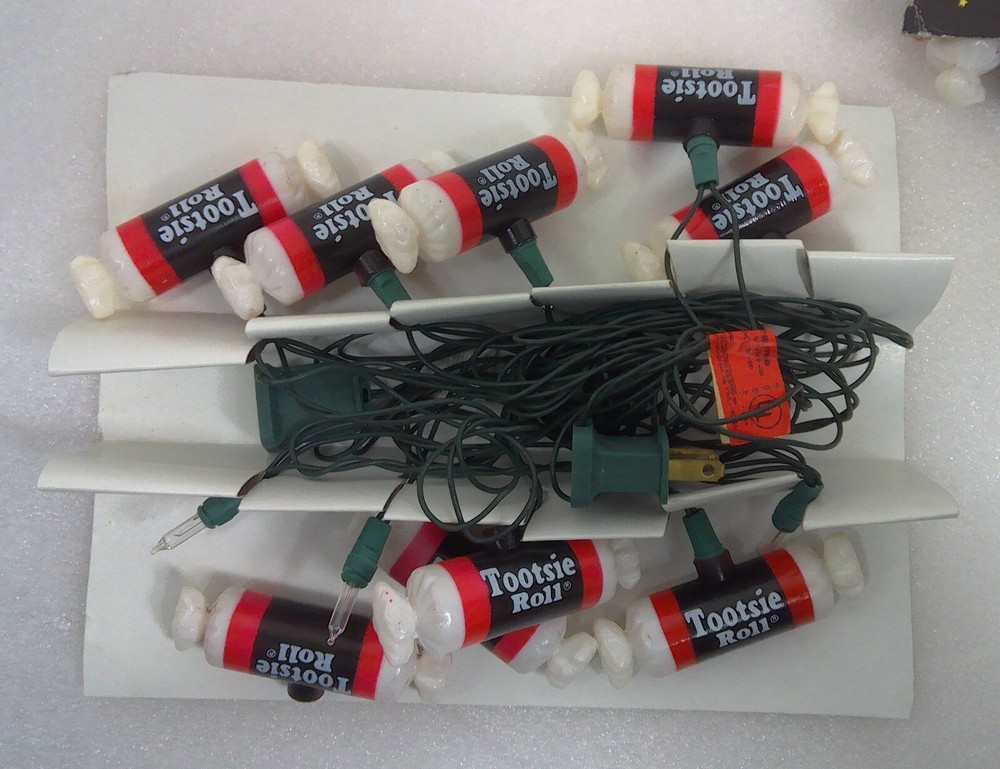 1990’s Vintage Tootsie Roll Halloween Candy 10 String Light Set NOS