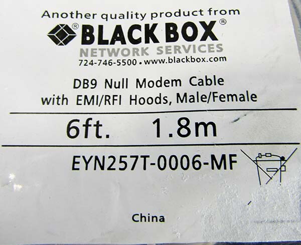 Black Box 6' DB9 Serial Null-Modem Cable - EYN257T-0006-MF - 10086991