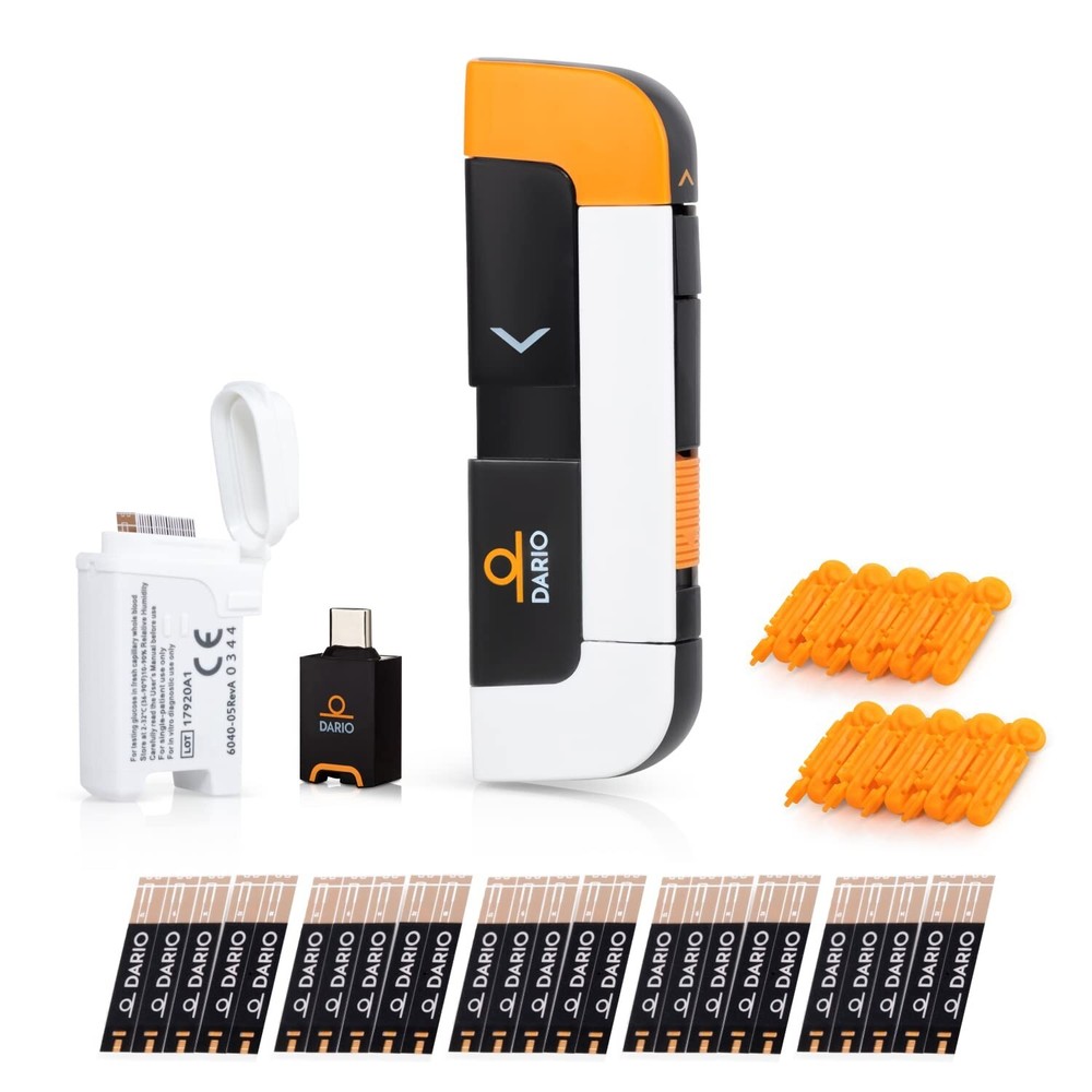 FDA Cleared Diabetes Testing Kit with 25 Strips & USB-C for Android Phones