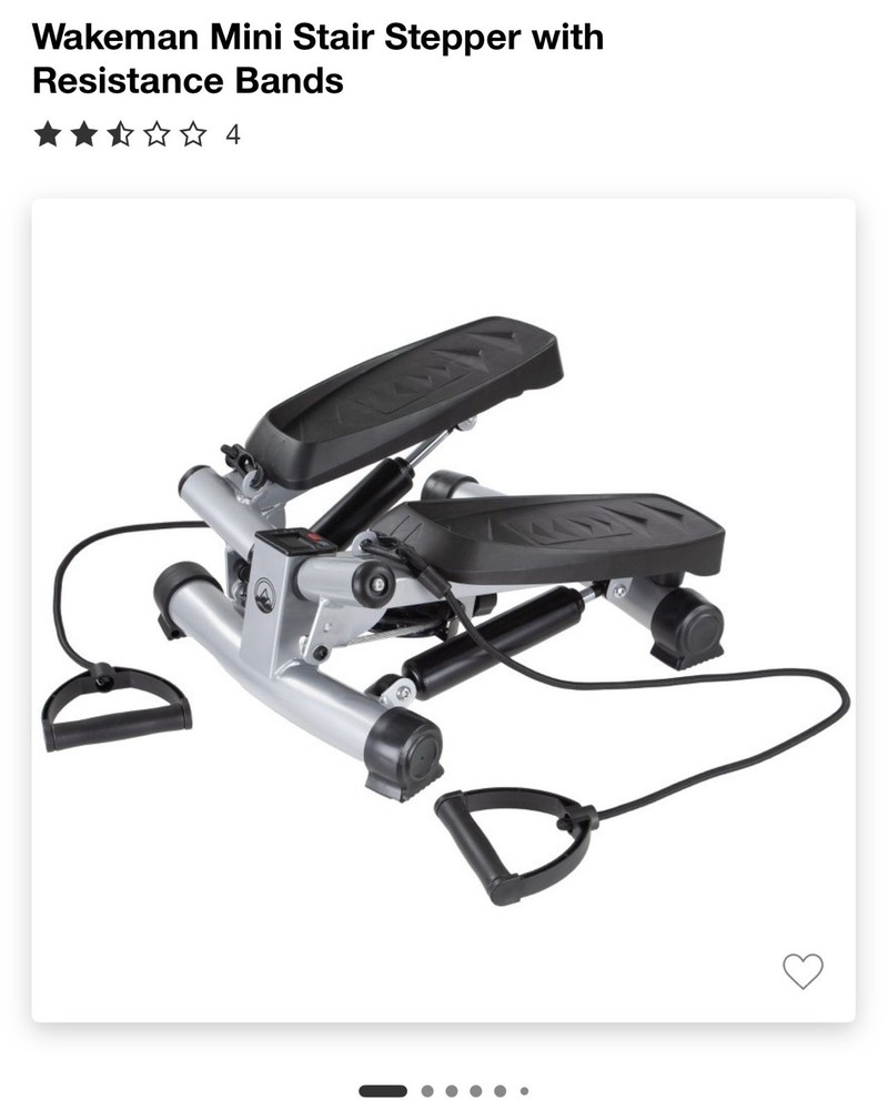 Wakeman Mini Stair Stepper With resistance Bands