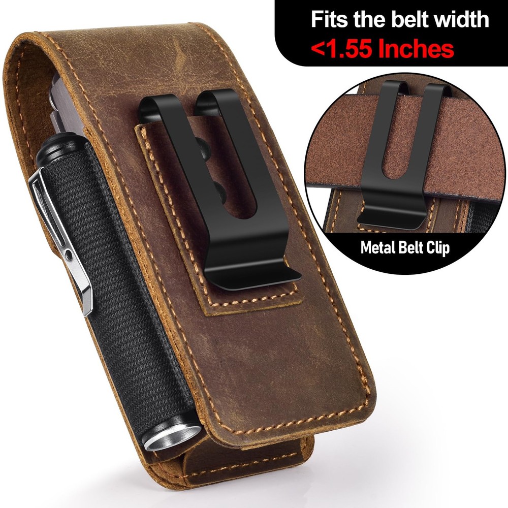 SOGCASE Multitool Sheath Men - Belt Leather Holster | EDC Darkbrown