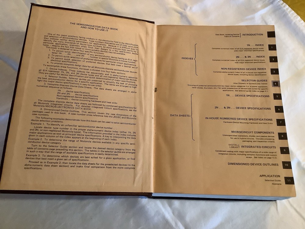 Vintage 1970 Motorola SEMICONDUCTOR DATA BOOK 5th Edition EX